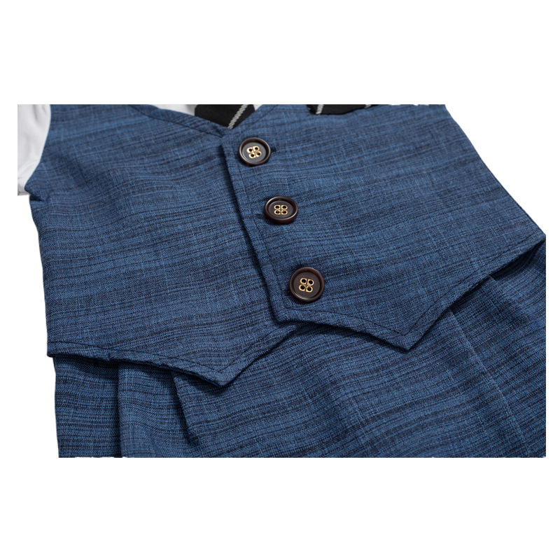 Summer New Baby Boy Jumpsuit Boys Gentleman Baby Children's Clothing - Image 5